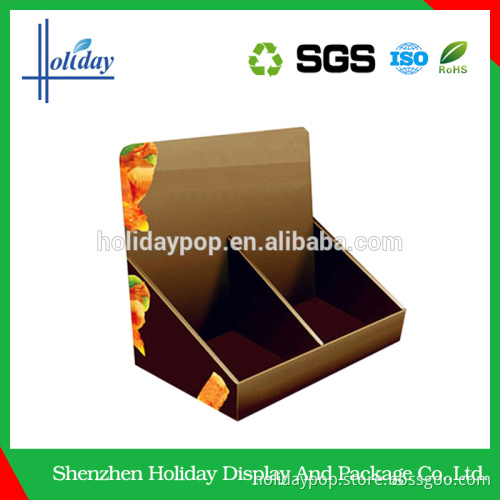 Recyclable designer of paper displays corrugated cardboard counter display
